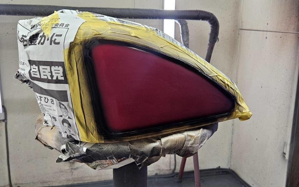 SR400 チョッパースタイル外装 塗装工程